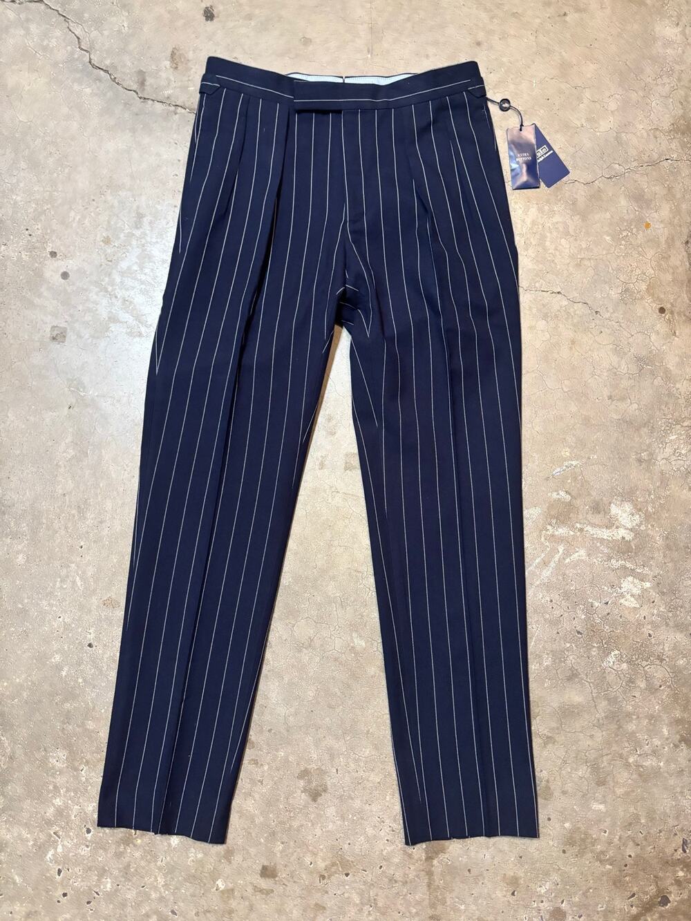 Polo Ralph Lauren Navy Pinstripe Trouser Pant 30x32 NWT